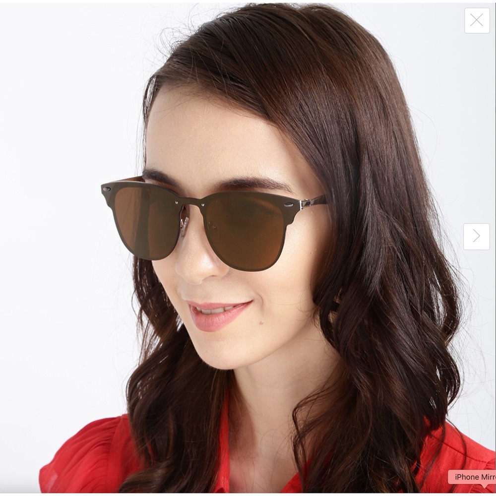 Sunglasses Gold Accent‎ Brown Lens Fashion Shades Aviator Trendy Shades Lentes